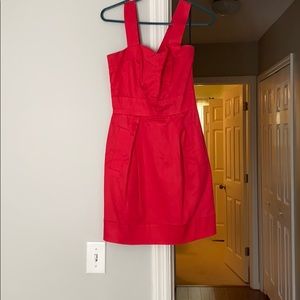 Red corset top dress